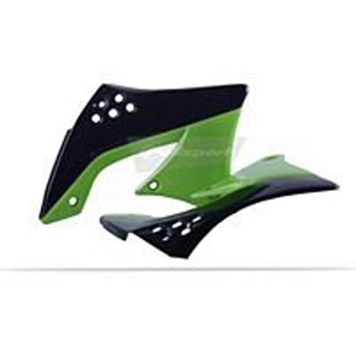 POLISPORT RADIATOR SCOOPS KX450F BLACK/ GREEN 05 8415900004