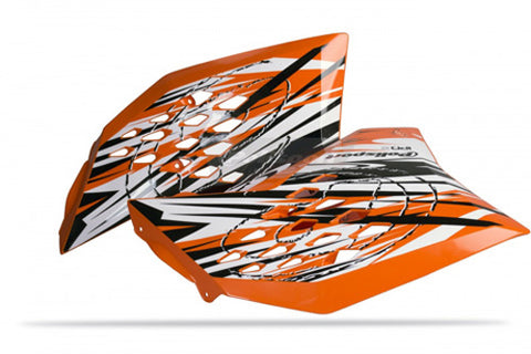 POLISPORT 8428200015 RADIATOR SCOOPS 125 250 SXIPD ORANGE