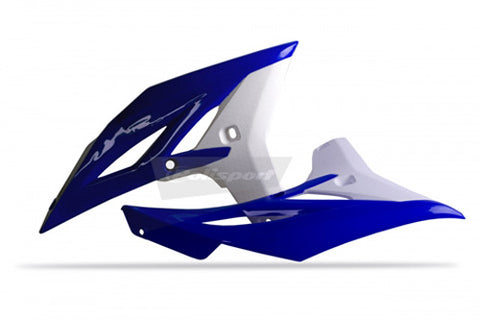 POLISPORT PR/RAD SHROUDS BLU/WHT YZ250F  10-11 PART# 8413700006   NEW