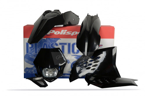 POLISPORT KIT ENDURO KTM EXC/F 2008-11 BLACK PART# 90184   NEW