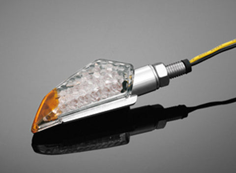 HAWK TURNSIGNAL SET LED BILLET + BLACK E-MARK HH-68-570