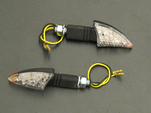 HAWK TURNSIGNAL SET SHARK BLACK LONG 2PCS HH-68-9293