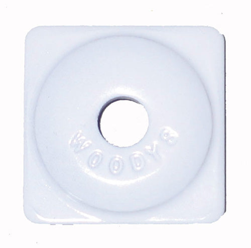 WOODYS ASW2-3815-C SQUARE ALUMINUM PLATE 5 16" WHITE BAG OF 144
