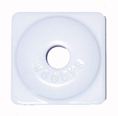 WOODYS ASW2-3815-C SQUARE ALUMINUM PLATE 5 16" WHITE BAG OF 144