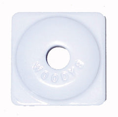 WOODYS ASW2-3815-C SQUARE ALUMINUM PLATE 5 16" WHITE BAG OF 144