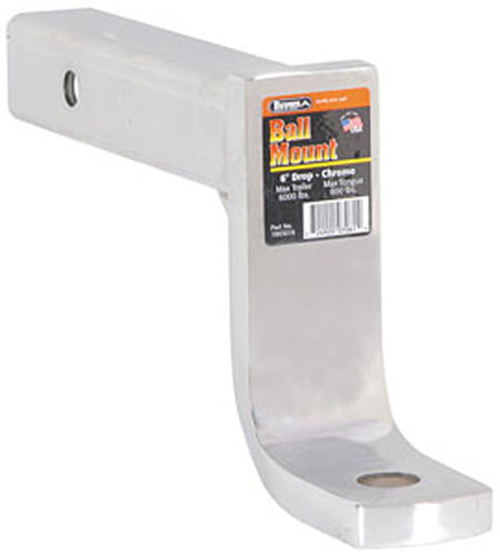 BUYERS DEEP DROP BALL MOUNT 6" DROP CHROME 1803016