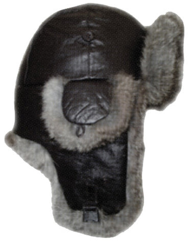 YUKON ALASKAN HAT LEATHER BLACK X-LARGE HG413