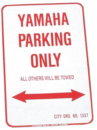 VOSS SIGNS YAMAHA PARKING ONLY - ALUMINUM SIGN 12" X 18" 1218YPK