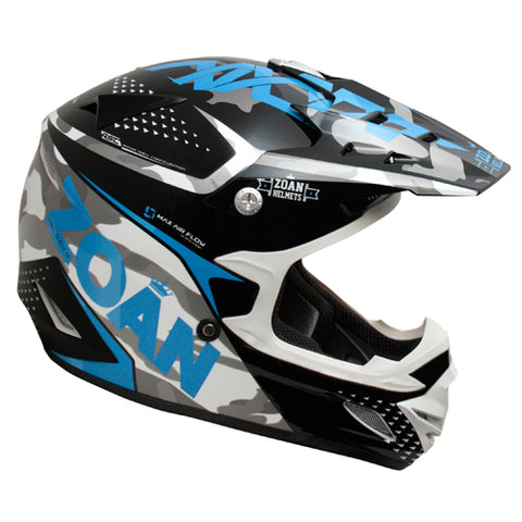 ZOAN 021-516 MX-1 O F HELMET SNIPER BLUE LG