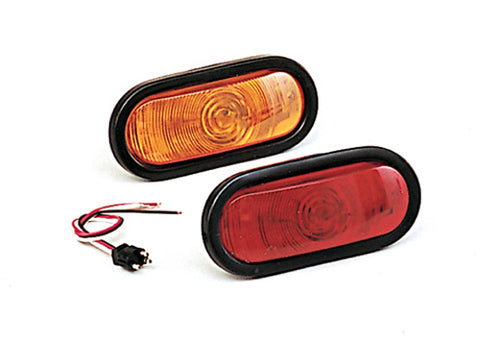 OPTRONICS ST-70RK SEALED TAILLIGHT 6" OVAL RED