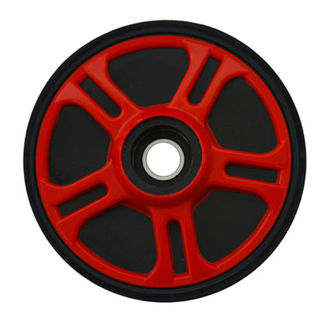 PPD 04-200-34 IDLER WHEEL 6.38" WITH .625 INSERTS FIRE RED