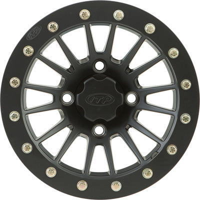ITP SD BEAD LOCK 12X7 4/156 4+3 M. BLK - BLACK RING 1228546536B