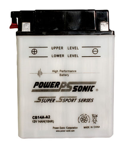 POWER SONIC 12V HEAVY DUTY BATTERY W/ACID CB14A-A1/14A-A2 PART NUMBER CB14A-A2