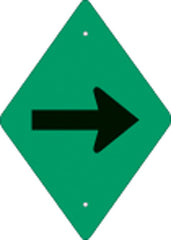 VOSS SIGNS GREEN PLASTIC REFLECTIVE ATV TRAIL BLAZER HORIZONTAL ARROW 262 DA HGR