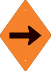 VOSS SIGNS 262 DA HOR ORANGE PLASTIC REFLECTIVE TRAIL BLAZER HORIZONTAL ARROW
