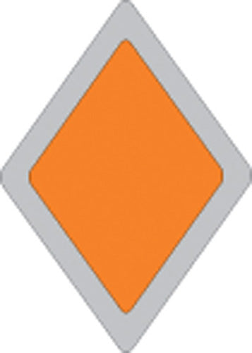 VOSS SIGNS 264 RB OR ORANGE PLASTIC REFLECTIVE SNOWMOBILE TRAIL BLAZER DIAMOND