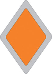 VOSS SIGNS 264 RB OR ORANGE PLASTIC REFLECTIVE SNOWMOBILE TRAIL BLAZER DIAMOND