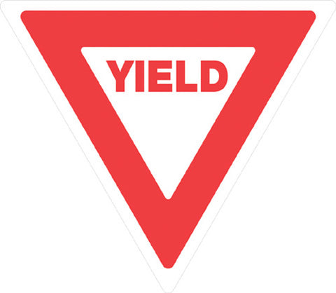 VOSS SIGNS PLASTIC REFLECTIVE SIGN 12" YIELD ON WHITE BACKGROUND 499 Y WR