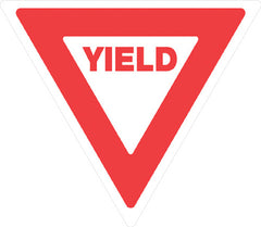 VOSS SIGNS PLASTIC REFLECTIVE SIGN 12" YIELD ON WHITE BACKGROUND 499 Y WR