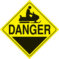 VOSS SIGNS 403 DA YR YELLOW PLASTIC REFLECTIVE SIGN 12" DANGER