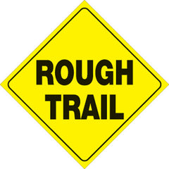 VOSS SIGNS 418 RT YR YELLOW PLASTIC REFLECTIVE SIGN 12" ROUGH TRAIL
