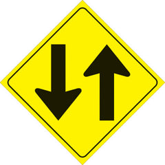 VOSS SIGNS 420 TW YR YELLOW PLASTIC REFLECTIVE SIGN 12" TWO WAY