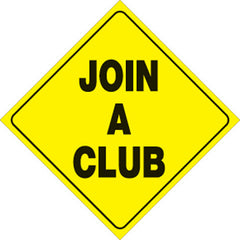 VOSS SIGNS 479 JAC YR YELLOW PLASTIC REFLECTIVE SIGN 12" JOIN A CLUB