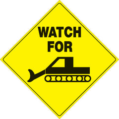 VOSS SIGNS 496 WG YR YELLOW PLASTIC REFLECTIVE SIGN 12" WATCH GROOMER