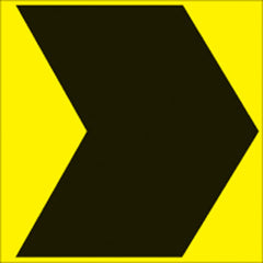 VOSS SIGNS 497 CHV YR YELLOW PLASTIC REFLECTIVE SIGN 12" LARGE ARROW