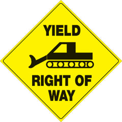 VOSS SIGNS 500 YRW YR YELLOW PLASTIC REFLECTIVE SIGN12" YEILD GROOMER