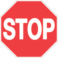 VOSS SIGNS RED PLASTIC REFLECTIVE TRAIL SIGN 12" - STOP 421 ST RR