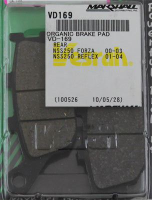 VESRAH VD-169 SEMI-METALLIC BRAKE PADS