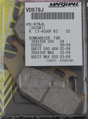 VESRAH VD-979JL SINTERED METAL BRAKE PADS