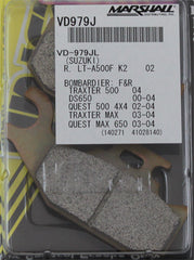 VESRAH VD-979JL SINTERED METAL BRAKE PADS