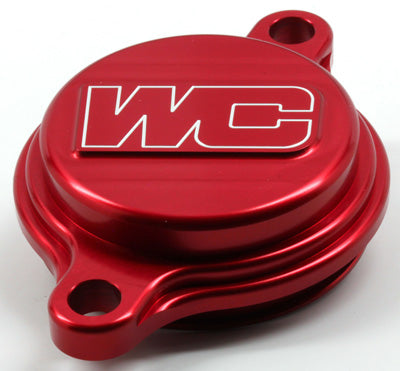 WORKS OIL FILTER COVER RED 27-150