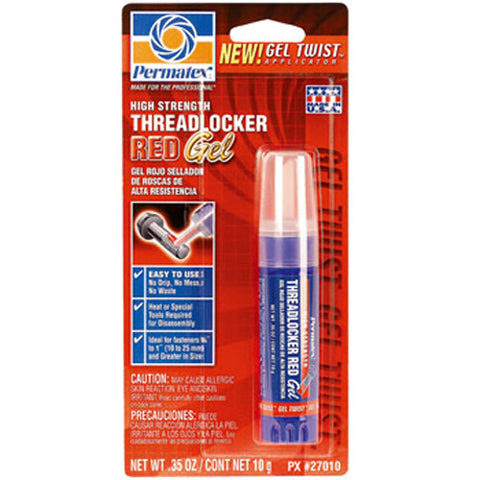 PERMATEX PERMATEX HIGH STRENGTH THREADLOCKER RED GEL 27010