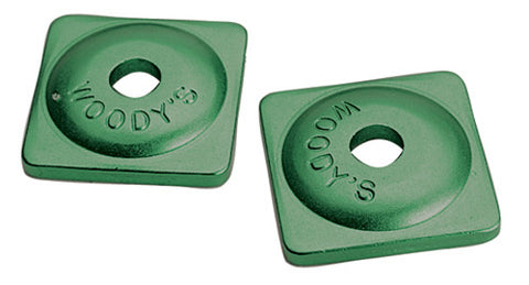 WOODYS ASW-3730 SQUARE ALUMINUM PLATE 7MM GREEN BAG OF 24