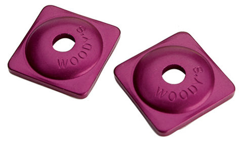 WOODYS ASW-3735 SQUARE ALUMINUM PLATE 7MM PURPLE BAG OF 24