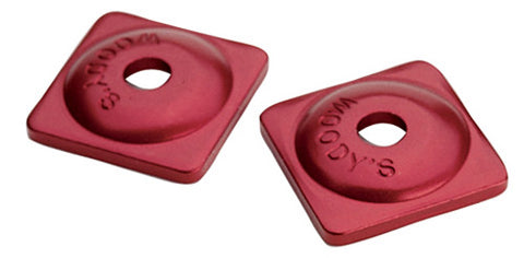 WOODYS ASW-3740-B SQUARE ALUMINUM PLATE 7MM RED BAG OF 96