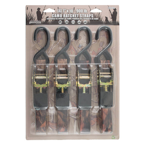 ERICKSON 4 PACK CAMO RATCHET STRAPS 1419