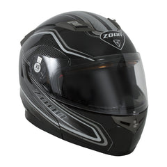 ZOAN ZOAN FLUX 4.1 M/C HELMET - COMMANDER GLOSS SILVER MED 137-125