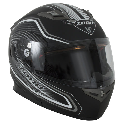 ZOAN 137-194SN/E FLUX 4.1 SN E HELMET COMMANDERúMATúBLK WT SLVúSMALL
