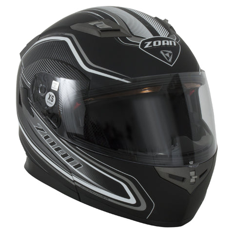 ZOAN 137-194SN/E FLUX 4.1 SN E HELMET COMMANDERúMATúBLK WT SLVúSMALL