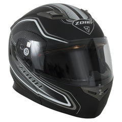 ZOAN 137-198 FLUX 4.1 M C HELMET COMMANDER MAT BLK WT SLV XXL