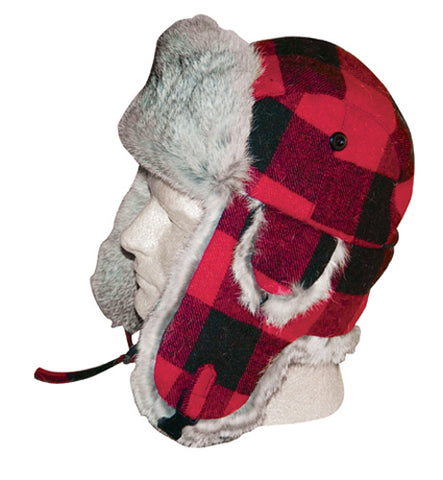 YUKON HG879 ALASKAN HAT RED PLAID MEDIUM