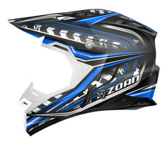 ZOAN ZOAN SYNCHRONY MX HELMET MONSTER BLACK/BLUE - S 521-114