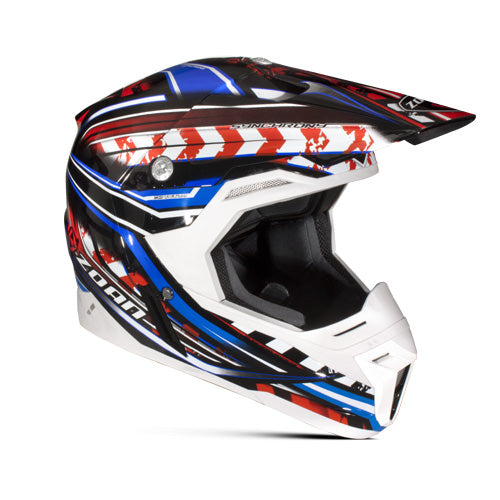 ZOAN 521-196 SYNCHRONY MX HELMET MONSTER BLACK RED BLUE L