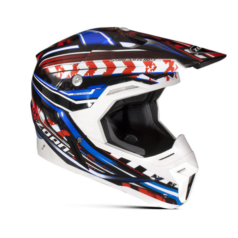 ZOAN 521-196 SYNCHRONY MX HELMET MONSTER BLACK RED BLUE L