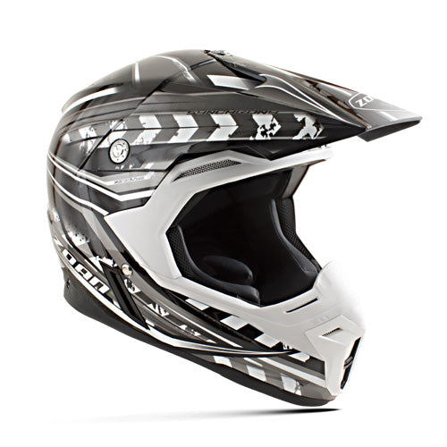 ZOAN 521-173 SYNCHRONY MX HELMET MONSTER MATTE BLACK SILVER XS