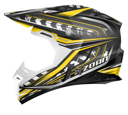 ZOAN 521-139 SYNCHRONY MX HELMET MONSTER BLACK YELLOW 3X
